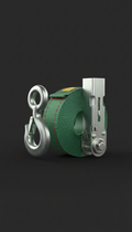Reinforced Webbing Winch Strap Green